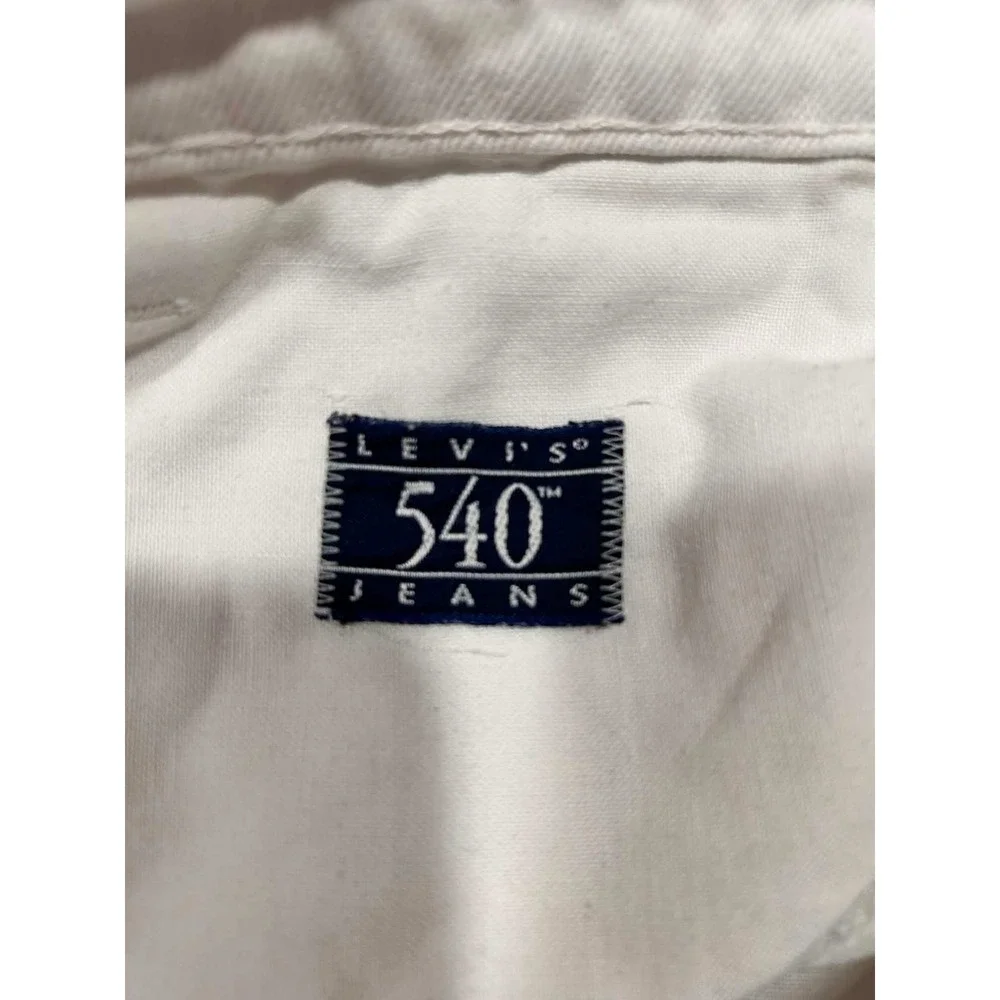 Levis 540 Vintage Orange Tab Relaxed Fit White Jeans Distressed 29x31